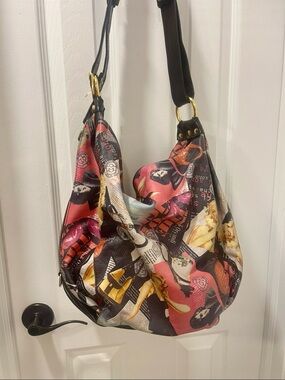 Marino Orlandi leather Multicolor Graphic Shoulder Bag! GORGEOUS BAG!🤩